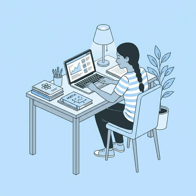 Student studying CBSE Class 10 notes